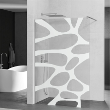 Mexen Kioto walk-in zuhanyfal - átlátszó - dekorbetéttel üveg / króm profil - 90 cm (800-090-101-01-97) kád, zuhanykabin