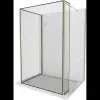 Mexen Kioto Walk-in zuhanyzófal 130 x 80 x 30 cm, fekete minta, arany - 800-130-080-221-50-70-030