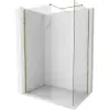 Mexen Kioto-X Walk-in zuhanyfal 100 x 70 cm, átlátszó 10 mm, aranyszínű - 800-100-202-50-00-070-X