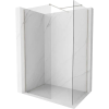 Mexen Kioto-X Walk-in zuhanyfal 120 x 80 cm, átlátszó 10 mm, szálcsiszolt nikkel - 800-120-202-97-00-080-X