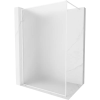 Mexen Kioto-XF Walk-in zuhanyfal kerettel 140 x 202 cm, 10 mm matt üveg, fehér - 800-140-104-20-30-X