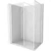 Mexen Kioto-XF Walk-in zuhanyfal kerettel 150 x 100 cm, átlátszó 10 mm, fehér - 800-150-202-04-20-100-XF