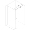 Mexen Kioto zuhanyfal 100 x 200 cm, Sötétszürke 8 mm, Króm - 800-100-101-01-40