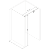 Mexen Kioto zuhanyfal 140 x 200 cm, Sötétszürke 8 mm, Arany - 800-140-101-50-40
