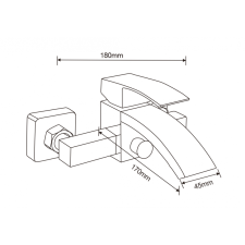 Mexen Libra fürdőkád csaptelep, Fekete - 745130-70 csaptelep