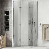Mexen Lima Duo harmonika-ajtós zuhanykabin 80 x 80 cm, Átlátszó, Króm - 856-080-080-02-00