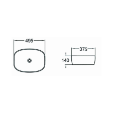 Mexen Lita munkalapi mosdó 49 x 37 cm, Fehér/Arany - 22124905 szaniter