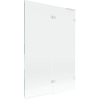 Mexen Lunar L 2-szárnyú jobb fürdőszobai paraván 120 x 150 cm, átlátszó, fehér - 897L-120-100-20-00-P