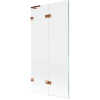Mexen Lunar L kádparaván 2-szárnyú balos 90 x 150 cm, átlátszó, rózsaarany - 897L-090-100-60-00-L