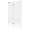 Mexen Lunar L kádparaván kétszárnyú balos 110 x 150 cm, átlátszó, matt nikkel - 897L-110-100-97-00-L