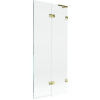 Mexen Lunar L kádparaván kétszárnyú jobb 80 x 150 cm, átlátszó, arany - 897L-080-100-50-00-P
