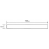 Mexen M18 lefolyófedő zuhanyfolyókához 70 cm, Króm - 1023070