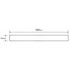 Mexen M33 lefolyófedő zuhanyfolyókához 90 cm, Króm - 1033090 fürdőkellék