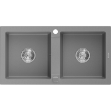 Mexen Mario 2-medencés gránit mosogató 820 x 436 mm, Szürke - 6504822000-71 mosogatótálca