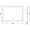 Mexen Miko megvilágított fürdőszobai tükör 100 x 80 cm, LED 6000K, anti-pára - 9819-100-080-611-00