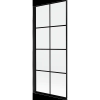 Mexen Mist 1-szárnyú balos kádparaván 80 x 150 cm, fekete rács, fekete - 8A9-080-001-70-77-L