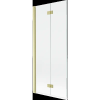 Mexen Mist 2-lemezes bal oldali kádparaván, 80 x 150 cm, áttetsző, arany szálcsiszolt - 8A9-080-002-55-00-L
