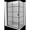 Mexen Mist-B zuhanykabinával balra nyitható 80 x 95 cm, fekete rács, fekete - 8A2T-080-095-70-77-L