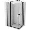 Mexen Mist Duo zuhanykabin nyíló 105 x 95 cm, fekete keret, fekete - 8A4-105L-095P-70-70