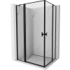 Mexen Mist Duo zuhanykabin nyílóajtóval 115 x 95 cm, fekete keret, fekete - 8A4-115L-095P-70-70