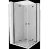 Mexen Mist-F Duo összecsukható zuhanykabin 105 x 105 cm, átlátszó, gun metal - 8A6-105L-105P-95-00