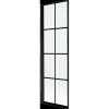 Mexen Mist kádparaván 1-szárnyas bal 60 x 150 cm, fekete rács, fekete - 8A9-060-001-70-77-L