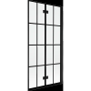 Mexen Mist kádparaván 2-szárnyú jobb, 90 x 150 cm, fekete rács, fekete - 8A9-090-002-70-77-P