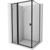 Mexen Mist T nyitható zuhanykabin bal 75 x 100 cm, fekete keret, fekete - 8A4T-075-100-70-70-L