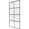 Mexen Next 1-szárnyú fürdőszobai paraván 90 x 150 cm, fekete minta, gun metal - 895-090-000-00-77-95
