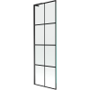 Mexen Next L fürdőkádparaván, 1 szárnyú, 60 x 150 cm, fekete mintázat, fekete - 895-060-000-03-77-70