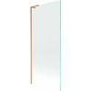 Mexen Next L fürdőszobai paraván, 1-szárnyú, 80 x 150 cm, átlátszó, kefe-hatást keltő réz - 895-080-000-03-00-65