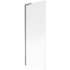 Mexen Next L kádparaván, 1 szárnyú, 70 x 150 cm, csíkos, gun metal - 895-070-000-03-09-95