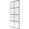 Mexen Next L kádparaván 1-szárnyú 80 x 150 cm, fekete minta, fehér - 895-080-000-03-77-20