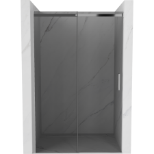 Mexen Omega tolható zuhanyajtó 130 cm, Sötétszürke, Króm - 825-130-000-01-40 kád, zuhanykabin