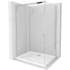 Mexen Omega tolóajtós zuhanykabin 110 x 90 cm, átlátszó, króm + Flat zuhanytálca - 825-110-090-01-00-4010