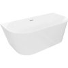 Mexen Oval Slim szabadon álló fal melletti kád 170 x 80 cm, fehér, króm túlfolyó - 52661708000-01