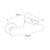 Mexen Pecos zuhanycsap, Fekete - 72740-70