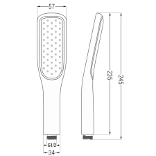 Mexen R-49 1 funkciós zuhanyfej, Fehér/Arany - 79549-25 csaptelep