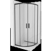 Mexen Rio íves zuhanykabin 80x80 cm, fekete, beépíthető