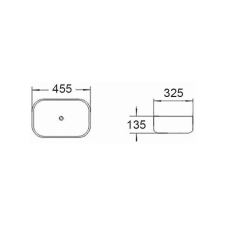 Mexen Rita munkalapi mosdó 45 x 32 cm, Világosszürke matt - 21084561 szaniter