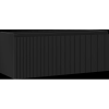 Mexen Rivel fürdőszobai mosdószekrény 120 cm, 1 fiók, bordázott, fekete matt - 91A20-12047-1-BF71