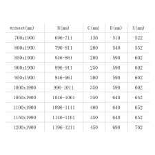 Mexen Roma lengő zuhanyajtó 90 cm, Átlátszó, Fekete - 854-090-000-70-00 fürdőkellék