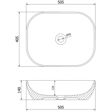 Mexen Rosa munkalapi mosdó 50 x 40 cm Világosszürke matt - 21095061 szaniter