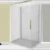 Mexen Rox-3S 3-falas, tolható zuhanykabin 130 x 120 cm, átlátszó, arany - 8C2-130-120-50-00-3S
