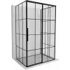 Mexen Rox-3S 3-falú, jobbra toló zuhanykabin 160 x 95 cm, fekete rács, fekete - 8C2-160-095-70-77-3S-P