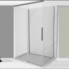 Mexen Rox-3S 3-falú tolóajtós zuhanykabin 115 x 85 cm, átlátszó, gun metal - 8C2-115-085-95-00-3S