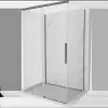 Mexen Rox-3S 3 falú, tolóajtós zuhanykabin 150 x 85 cm, átlátszó, kefével szálcsiszolt gun gray - 8C2-150-085-66-00-3S