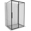 Mexen Rox-3S 3-falú tolóajtós zuhanykabin, jobb, 130 x 100 cm, fekete kerettel, fekete - 8C2-130-100-70-70-3S-P