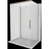 Mexen Rox-3S 3 falú zuhanykabin tolóajtóval 150 x 110 cm, átlátszó, kefélt réz - 8C2-150-110-65-00-3S