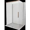 Mexen Rox-3S 3-oldalas, 140 x 95 cm-es tolóajtós zuhanykabin, átlátszó, rózsaarany - 8C2-140-095-60-00-3S